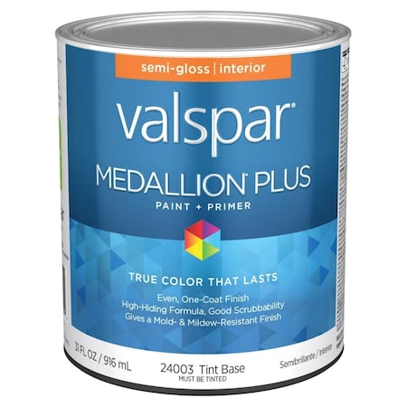 Paperperfect 1 qt. Medallion Plus Acrylic Latex All Purpose Paint & Primer, Tint PA3988253